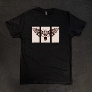 Black t-Shirt deaths head moth