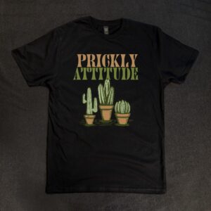 black tee with cactus